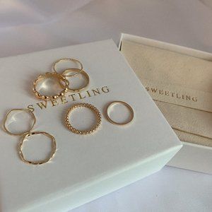 7pcs Minimal Gold Stacking Rings